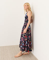 Organic Fit & Flare Open Back Maxi Dress