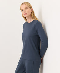 Organic Luxe Essential Crewneck Long Sleeve Tee