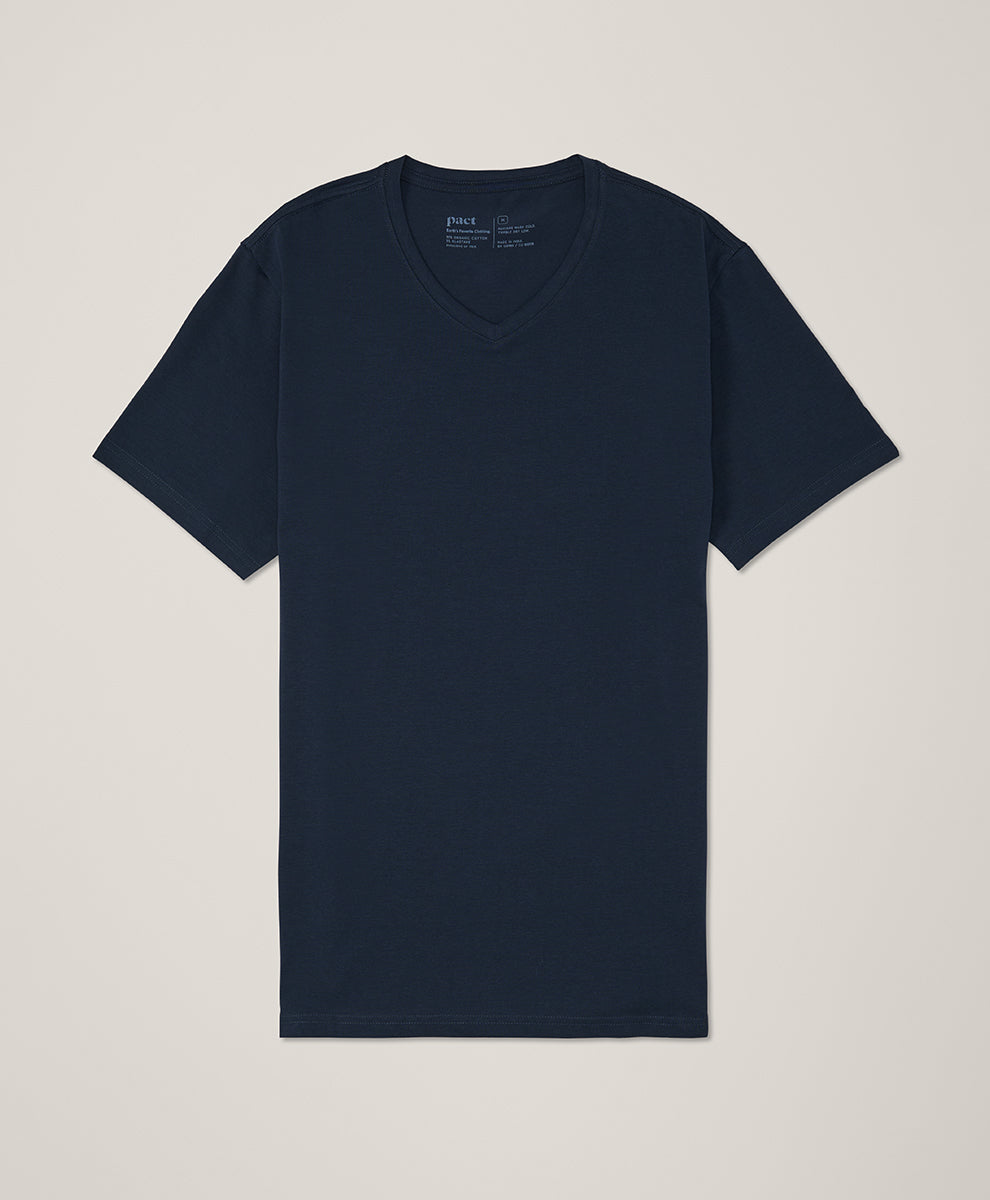 Organic Luxe Essential Slim Fit V-Neck Tee