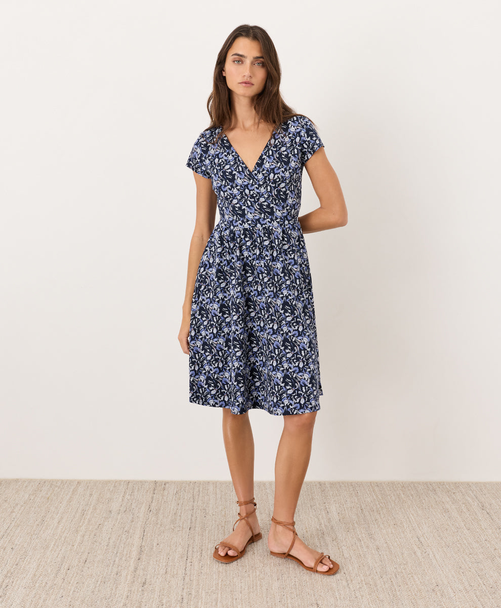 Organic Fit & Flare Crossover Dress