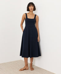 Organic Fit & Flare Square Neck Dress