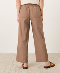 Organic Stretch Poplin Wide Leg Pant
