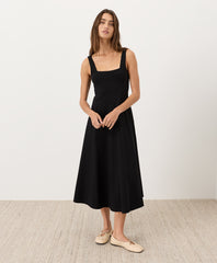 Organic Fit & Flare Square Neck Dress