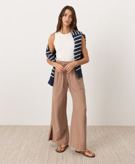 Organic Coastal Double Gauze Split Hem Pant