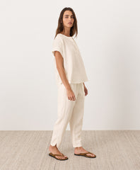 Organic Coastal Double Gauze Tapered Pull-On Pant