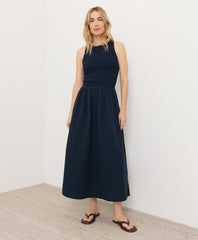 Organic Coastal Double Gauze Smocked Dress