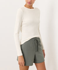 Organic Perfect Rib Crewneck Long Sleeve Tee