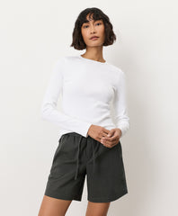 Organic Perfect Rib Crewneck Long Sleeve Tee