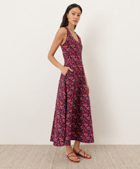 Organic Fit & Flare Open Back Maxi Dress