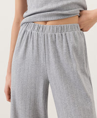 Organic Pointelle Wide Leg Pant