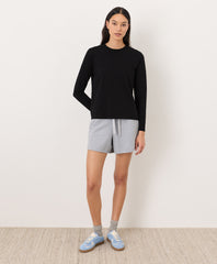 Organic Soft-Slub Essential Crewneck Long Sleeve Tee