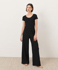 Organic Pointelle Scoop Neck Tee