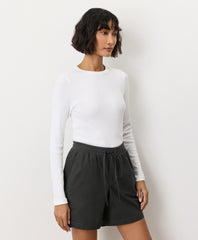 Organic Perfect Rib Crewneck Long Sleeve Tee